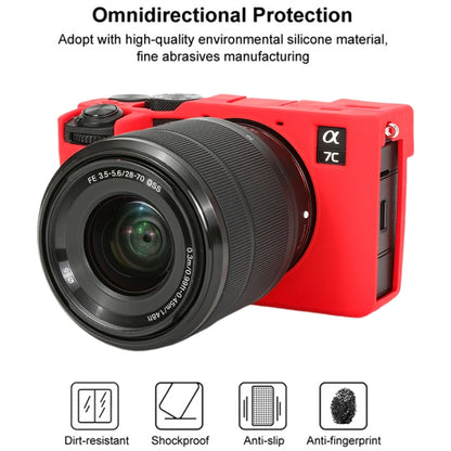 For Sony ILCE-7CM2 / A7C II / A7CR Glossy Soft Silicone Protective Case(Red) - Protective Case by buy2fix | Online Shopping UK | buy2fix