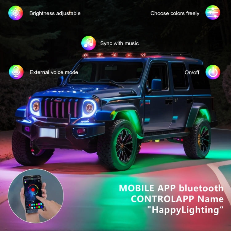 6 in 1 G6 RGB Colorful Car Chassis Light LED Music Atmosphere Light - Atmosphere lights by buy2fix | Online Shopping UK | buy2fix