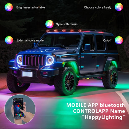 4 in 1 G6 RGB Colorful Car Chassis Light LED Music Atmosphere Light With 4-Button Remote Control - Atmosphere lights by buy2fix | Online Shopping UK | buy2fix