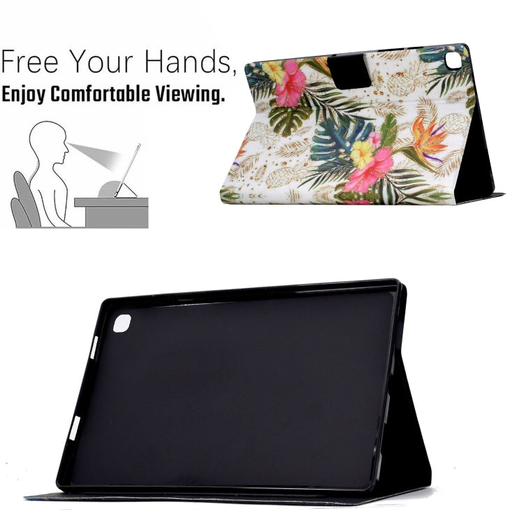 For Samsung Galaxy Tab S6 Lite 2024/2022 Voltage Painted Smart Leather Tablet Case(Gold Pineapple) - Tab S6 Lite P610 / P615 by buy2fix | Online Shopping UK | buy2fix