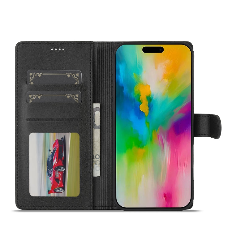 LC.IMEEKE Calf Texture Horizontal Flip Leather Case For iPhone 16 Pro Max(Black) - iPhone 16 Pro Max Cases by LC.IMEEKE | Online Shopping UK | buy2fix