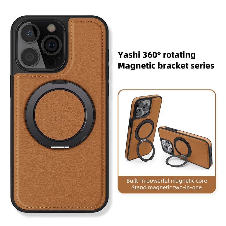 For iPhone 13 Pro Max Yashi 360 Degree Rotating MagSafe Bracket Phone Case(Black) - iPhone 13 Pro Max Cases by buy2fix | Online Shopping UK | buy2fix