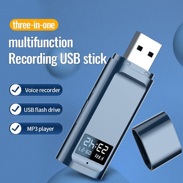 JNN X29 Multi-function USB Flash Drive Voice Recorder, Memory:16GB(Blue) - U-Disk Recorder by JNN | Online Shopping UK | buy2fix