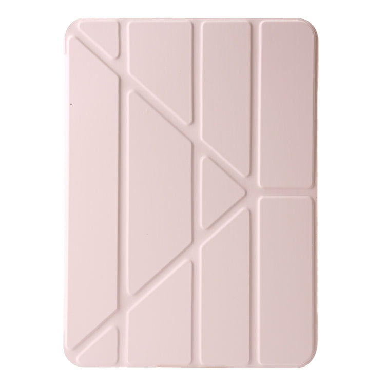 For iPad Air 11 2024 TPU Deformation Flip Leather Tablet Case with Holder(Light Pink) - iPad Air 11 2024 Cases by buy2fix | Online Shopping UK | buy2fix