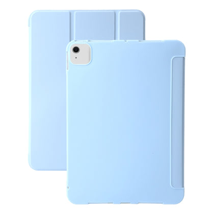 For iPad Air 13 2024 Three-fold Holder Flip Tablet Leather Case(Sky Blue) - iPad Air 13 2024 Cases by buy2fix | Online Shopping UK | buy2fix