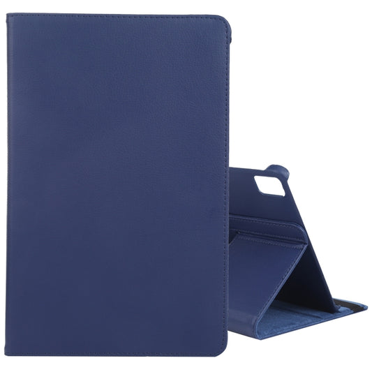 For iPad Pro 13 2024 360 Degree Rotation Litchi Texture Leather Tablet Case with Holder(Dark Blue) - iPad Pro 13 2024 Cases by buy2fix | Online Shopping UK | buy2fix