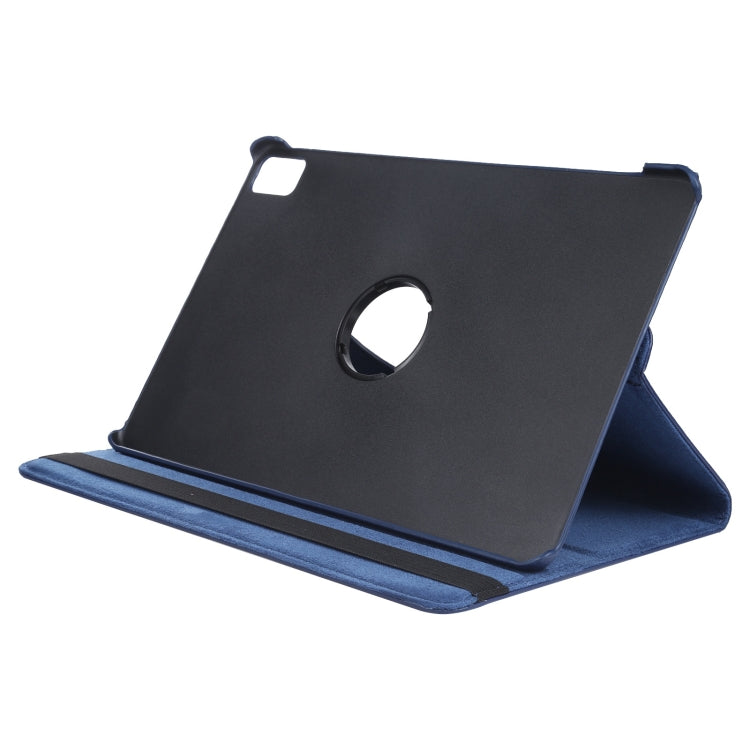 For iPad Air 11 2024 360 Degree Rotation Litchi Texture Leather Tablet Case with Holder(Dark Blue) - iPad Air 11 2024 Cases by buy2fix | Online Shopping UK | buy2fix