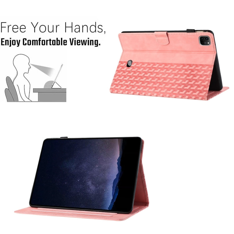 For iPad Pro 11 2024 Building Blocks Embossed Leather Smart Tablet Case(Pink) - iPad Pro 11 2024 Cases by buy2fix | Online Shopping UK | buy2fix