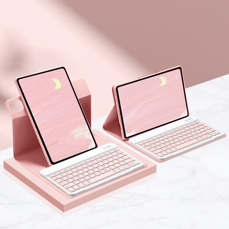 For Xiaomi Redmi Pad 10.6 inch Detachable Keyboard Smart Tablet Leather Case(Pink) - Others Keyboard by buy2fix | Online Shopping UK | buy2fix