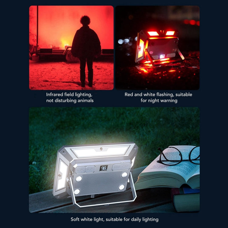 KXK-686 Multifunctional Work Light Portable Floodlight(Metal Silver) - Floodlights by buy2fix | Online Shopping UK | buy2fix