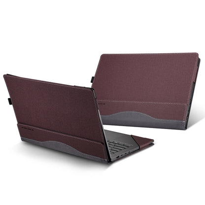 For HP Envy Laptop 14 inch 14t-eb / 14-eb Leather Laptop Shockproof Protective Case(Wine Red) - 14.1 inch by buy2fix | Online Shopping UK | buy2fix