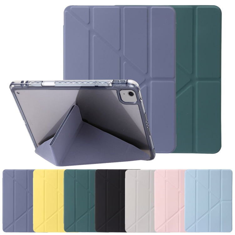 For iPad Air 11 2024 Clear Acrylic Deformation Leather Tablet Case(Dark Green) - iPad Air 11 2024 Cases by buy2fix | Online Shopping UK | buy2fix