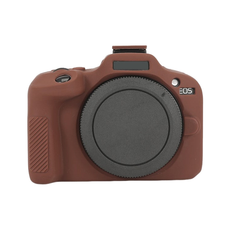 For Canon EOS R100 Glossy Soft Silicone Protective Case(Coffee) - Protective Case by buy2fix | Online Shopping UK | buy2fix