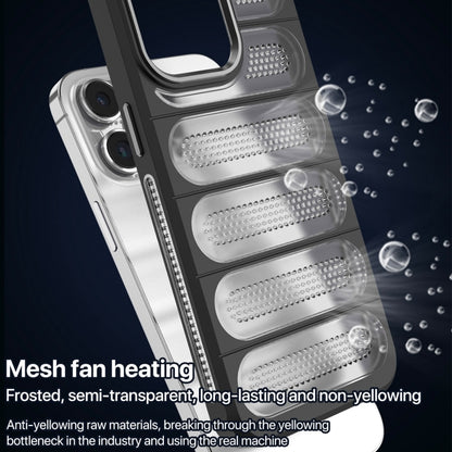 For iPhone 15 Cooling Armor Translucent Mesh Breathable Phone Case(Green) - iPhone 15 Cases by buy2fix | Online Shopping UK | buy2fix