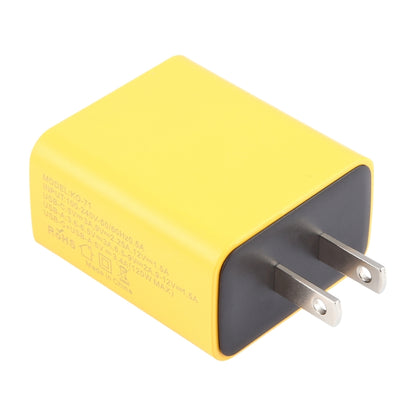 KO-71 120W Dual PD Type-C + Dual QC3.0 USB Multi Ports Charger, Plug:US Plug(Yellow) - USB Charger by buy2fix | Online Shopping UK | buy2fix