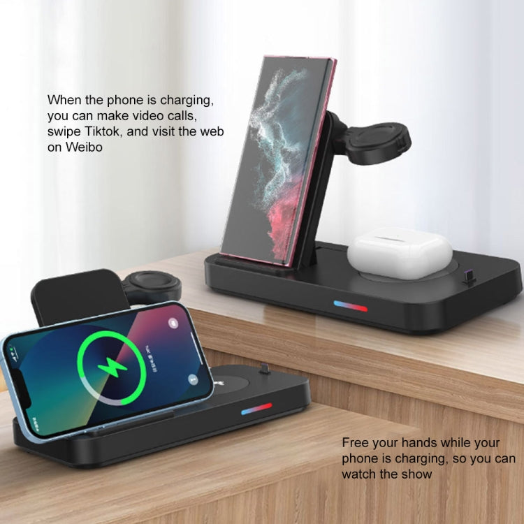 For Samsung Watch Series 3 in 1 15W Fold Wireless Charger Stand(White) - Multifunction Charger by buy2fix | Online Shopping UK | buy2fix