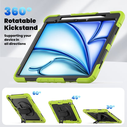 For iPad Air 13 2024 Silicone + PC Tablet Protective Case(Black+Yellow Green) - iPad Air 13 2024 Cases by buy2fix | Online Shopping UK | buy2fix