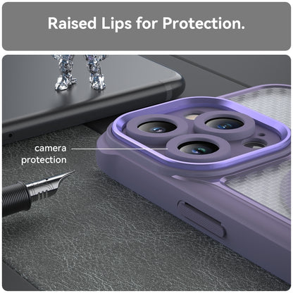 For iPhone 12 Pro Carbon Fiber Texture MagSafe Translucent Phone Case(Purple) - iPhone 12 / 12 Pro Cases by buy2fix | Online Shopping UK | buy2fix