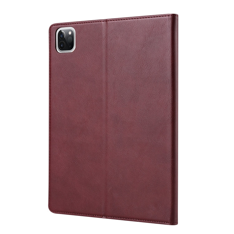 For iPad Pro 11 2024 Knead Skin Texture Horizontal Flip Leather Smart Tablet Case(Wine Red) - iPad Pro 11 2024 Cases by buy2fix | Online Shopping UK | buy2fix