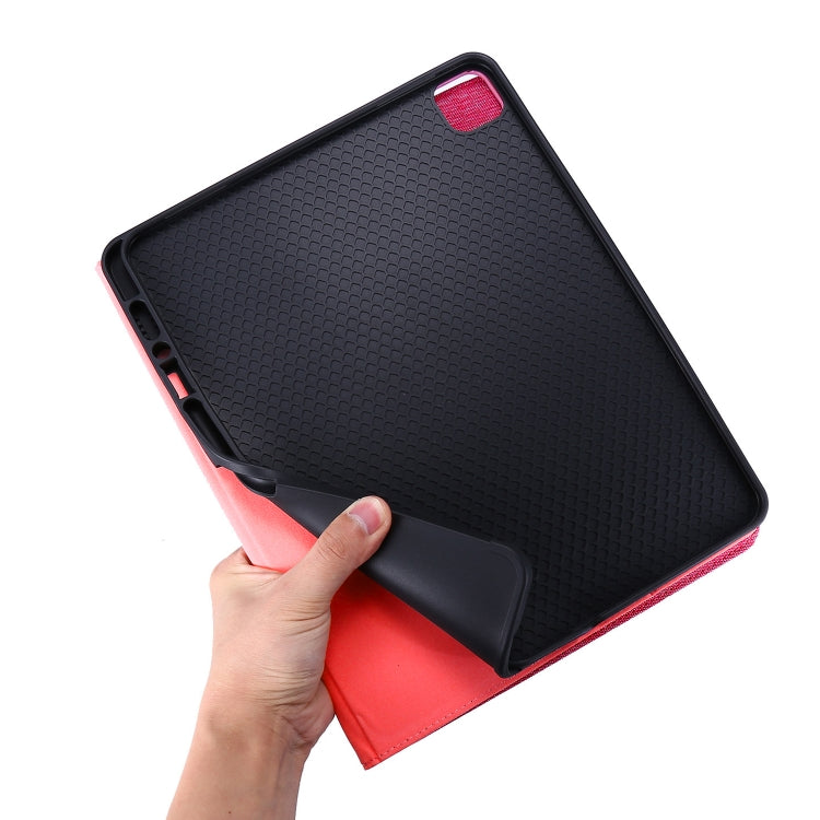 For iPad Air 11 2024 Fabric Leather Tablet Case(Red) - iPad Air 11 2024 Cases by buy2fix | Online Shopping UK | buy2fix