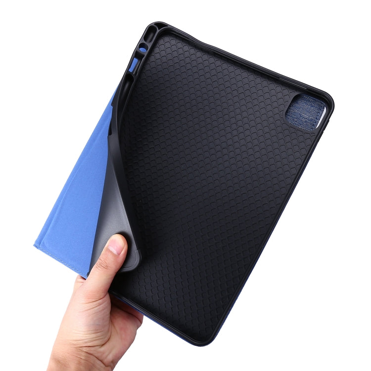 For iPad Pro 11 2024 Fabric Leather Tablet Case(Blue) - iPad Pro 11 2024 Cases by buy2fix | Online Shopping UK | buy2fix