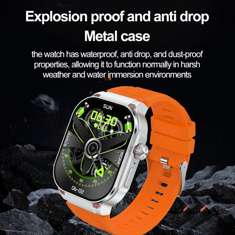 G40S 2.06 inch IP67 BT5.2 Sport Smart Watch, Support Bluetooth Call / Sleep / Blood Oxygen / Heart Rate / Blood Pressure Health Monitor(Silver) - Smart Watches by buy2fix | Online Shopping UK | buy2fix