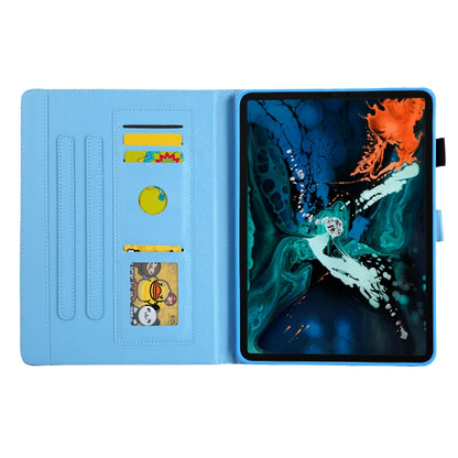 For iPad Pro 11 2024 Colored Drawing Leather Smart Tablet Case(Blue Dog) - iPad Pro 11 2024 Cases by buy2fix | Online Shopping UK | buy2fix