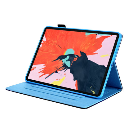 For iPad Pro 11 2024 Colored Drawing Leather Smart Tablet Case(Blue Dog) - iPad Pro 11 2024 Cases by buy2fix | Online Shopping UK | buy2fix