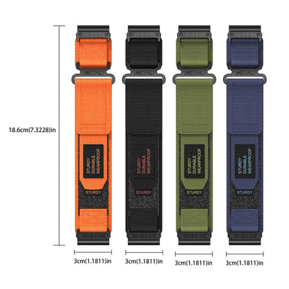 For Garmin MARQ Athlete Gen 2 22mm Two-Section Nylon Watch Band(Army Green) - Watch Bands by buy2fix | Online Shopping UK | buy2fix