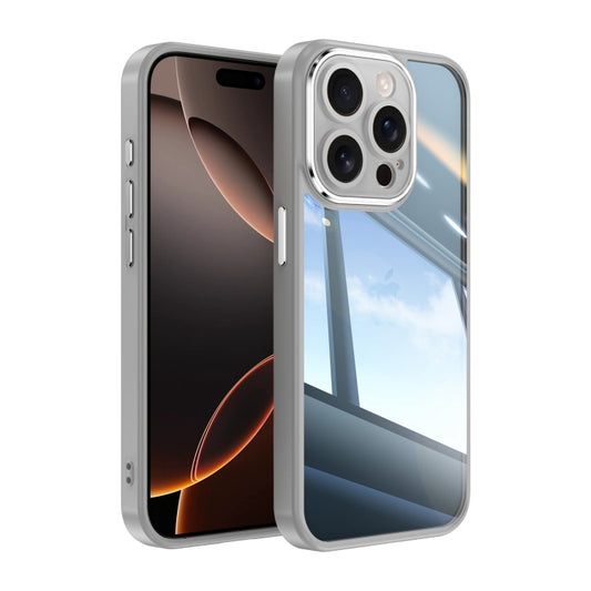 For iPhone 16 Pro Max Acrylic Hybrid TPU Armor Shockproof Phone Case(Grey) - iPhone 16 Pro Max Cases by buy2fix | Online Shopping UK | buy2fix