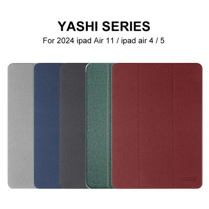 For iPad Pro 11 2024 Mutural YASHI Series Tablet Leather Smart Case(Grey) - iPad Pro 11 2024 Cases by Mutural | Online Shopping UK | buy2fix