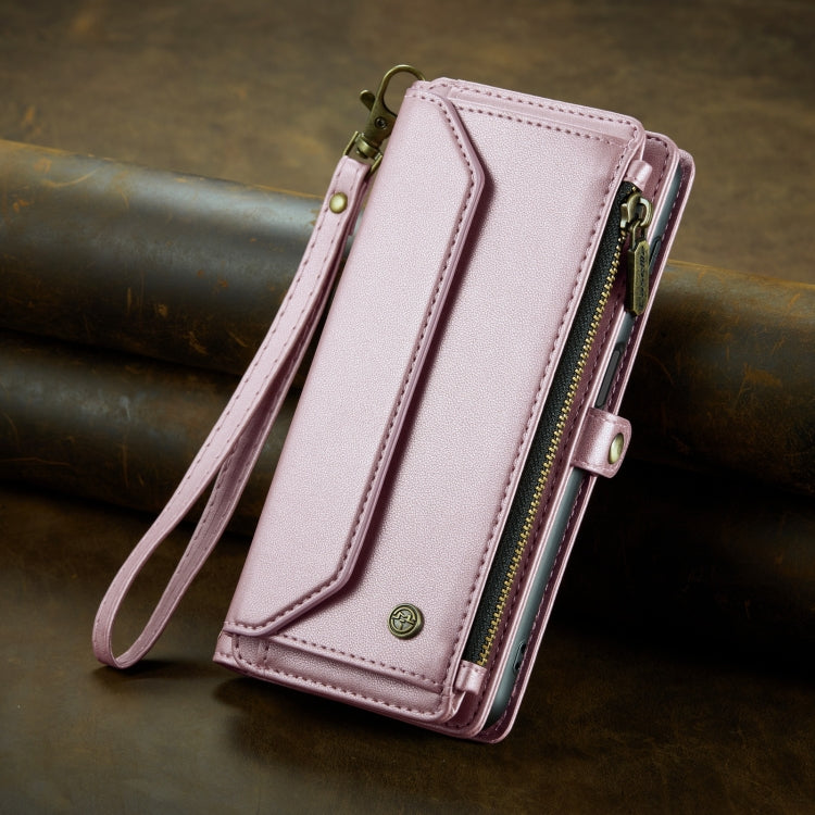 For Samsung Galaxy A34 5G CaseMe C36 Card Slots Zipper Wallet RFID Anti-theft Leather Phone Case(Pink) - Galaxy Phone Cases by CaseMe | Online Shopping UK | buy2fix