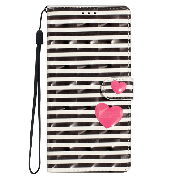 For iPhone 16 Pro Max 3D Pattern Leather Phone Case(Striped Heart) - iPhone 16 Pro Max Cases by buy2fix | Online Shopping UK | buy2fix