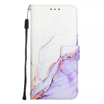 For Xiaomi Redmi K70 / K70 Pro PT003 Marble Pattern Flip Leather Phone Case(White Purple) - K70 Cases by buy2fix | Online Shopping UK | buy2fix