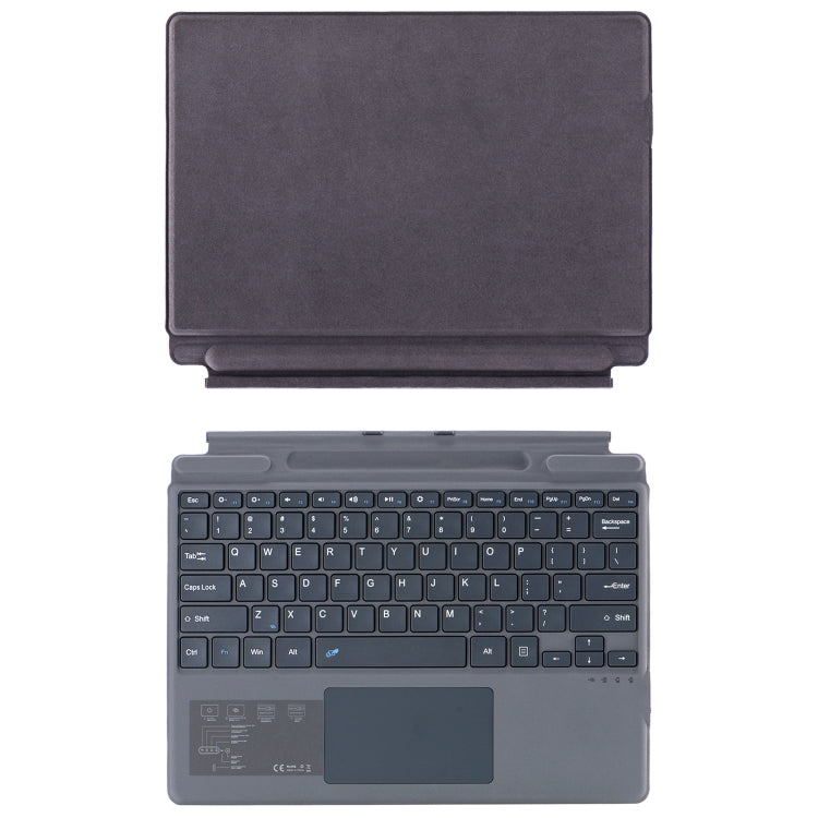 For Microsoft Surface Pro 10 / Pro 9 2089A Wireless Bluetooth Keyboard Leather Case with Touchpad(Grey) - Wireless Keyboard by buy2fix | Online Shopping UK | buy2fix