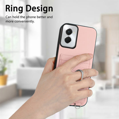 For Motorola Moto G Power 5G 2024 R20 Ring Card Holder Phone Case(Pink) - Motorola Cases by buy2fix | Online Shopping UK | buy2fix