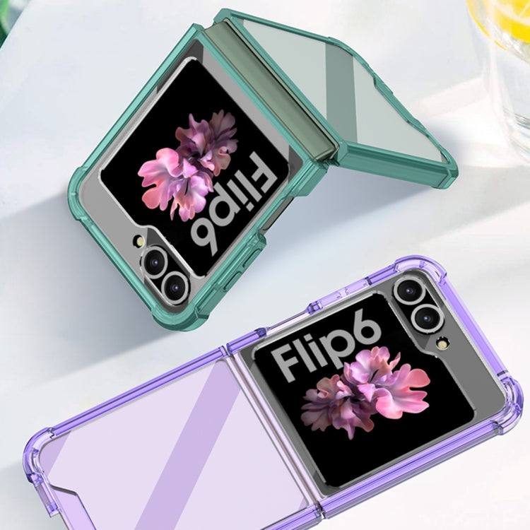 For Samsung Galaxy Z Flip6 GKK Airbag Full Coverage Phone Case with Tempered Film(Purple) - Galaxy Z Flip6 5G Cases by GKK | Online Shopping UK | buy2fix