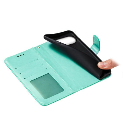 For Google Pixel 9 Lace Flower Embossing Flip Leather Phone Case(Green) - Google Cases by buy2fix | Online Shopping UK | buy2fix