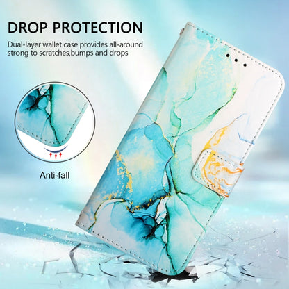 For Blackview A53 PT003 Marble Pattern Flip Leather Phone Case(Green) - More Brand by buy2fix | Online Shopping UK | buy2fix