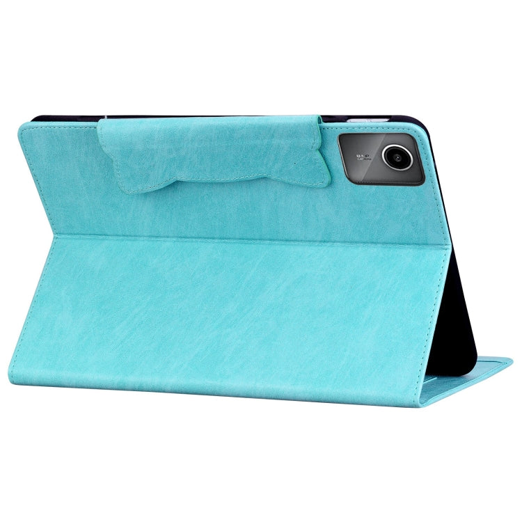 For Lenovo Xiaoxin Pad M11 2024 Cat Buckle Leather Tablet Case(Sky Blue) - Lenovo by buy2fix | Online Shopping UK | buy2fix