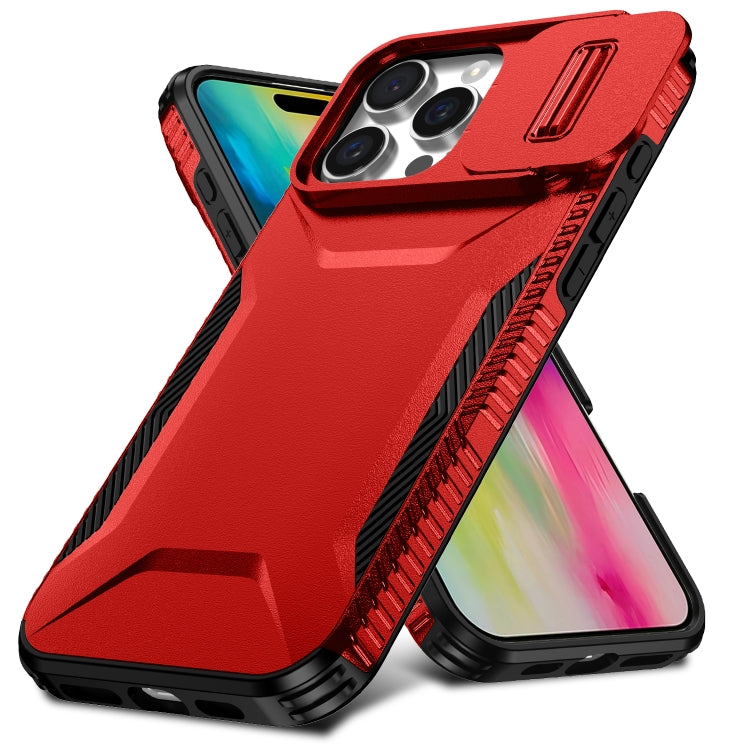 For iPhone 16 Pro Sliding Camshield Phone Case(Red) - iPhone 16 Pro Cases by buy2fix | Online Shopping UK | buy2fix