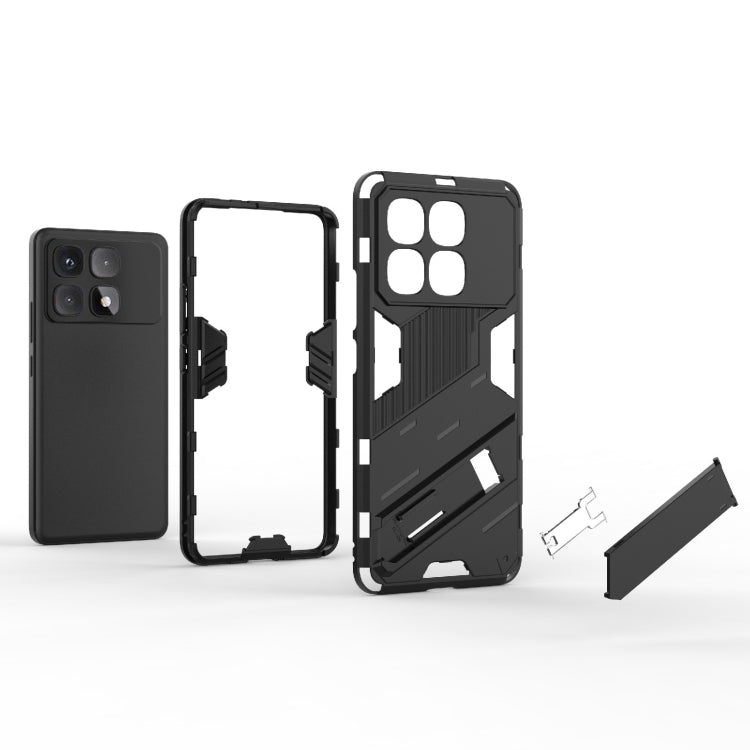 For Redmi K70 Ultra Global Punk Armor 2 in 1 PC + TPU Phone Case with Holder(Blue) - Xiaomi Cases by buy2fix | Online Shopping UK | buy2fix