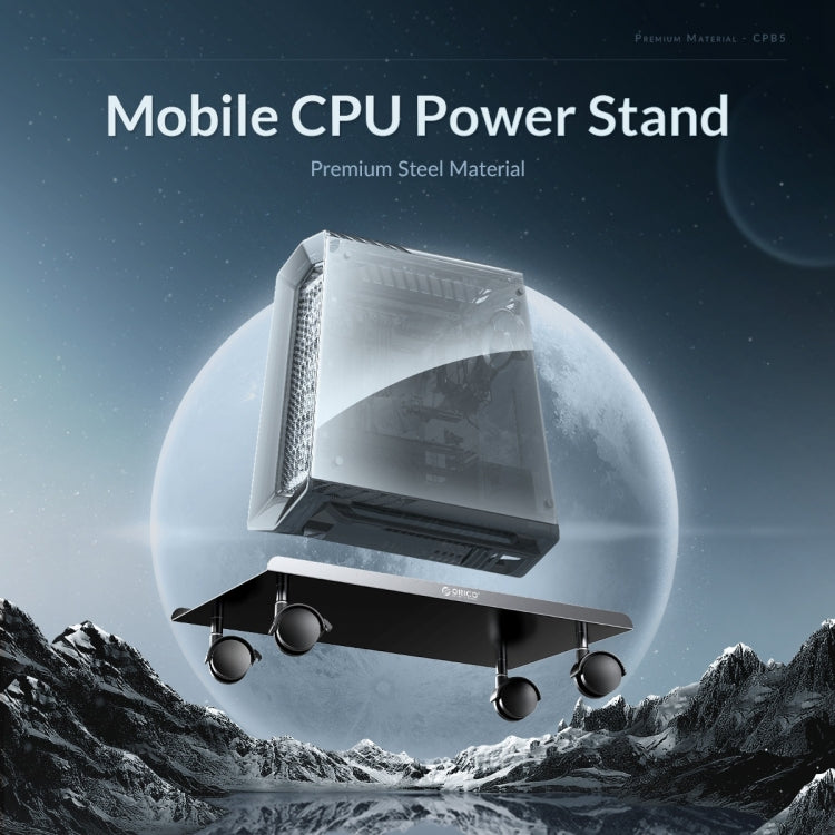 ORICO CPB5-BK-BP Mobile CPU Power Stand Computer Host Bracket(Black) - Host Bracket by ORICO | Online Shopping UK | buy2fix