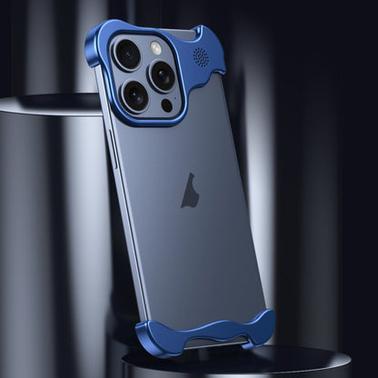 For iPhone 13 Pro Max Aromatherapy Alloy Frameless Phone Case(Blue) - iPhone 13 Pro Max Cases by buy2fix | Online Shopping UK | buy2fix