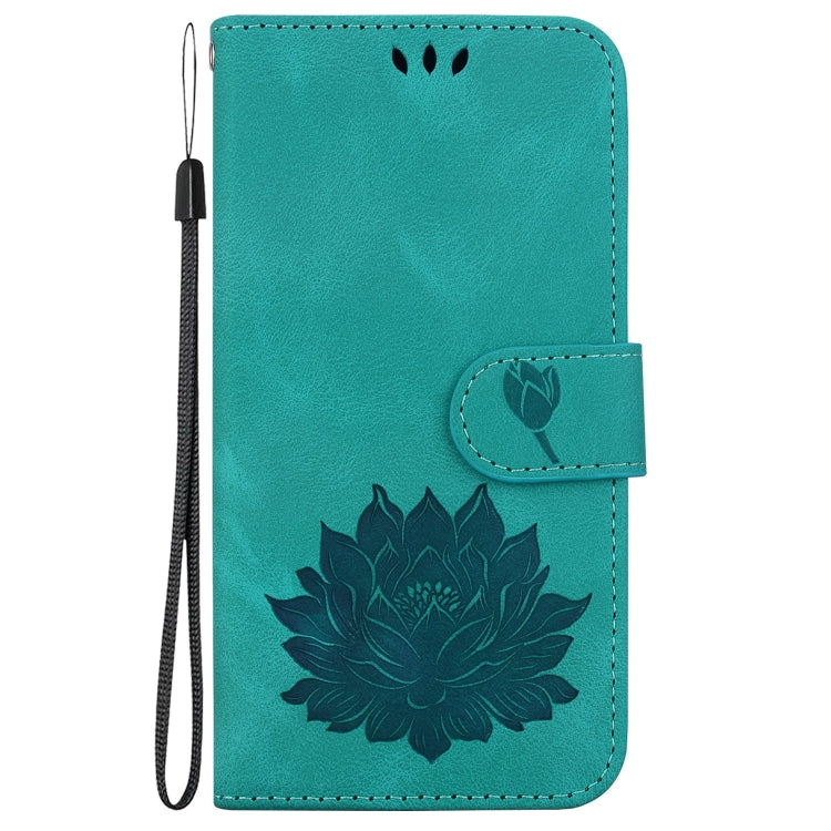 For Redmi K70 / K70 Pro Lotus Embossed Leather Phone Case(Green) - K70 Cases by buy2fix | Online Shopping UK | buy2fix