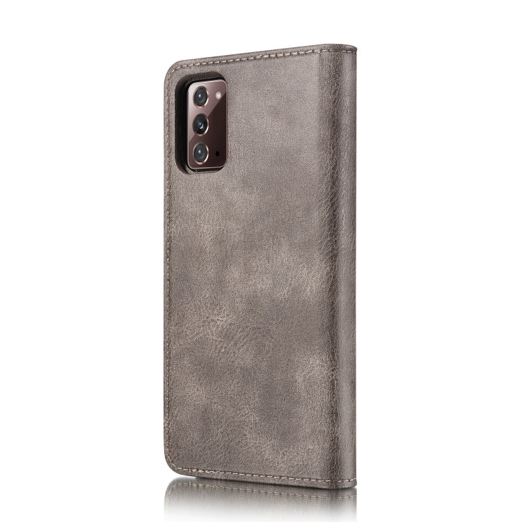 For Samsung Galaxy Note20 DG.MING Crazy Horse Texture Flip Detachable Magnetic Leather Case with Holder & Card Slots & Wallet(Gray) - Galaxy Note20 Cases by DG.MING | Online Shopping UK | buy2fix