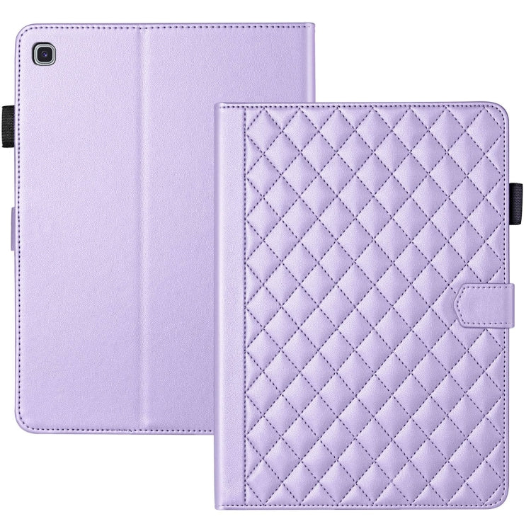 For Samsung Galaxy Tab S6 Lite 2024 Rhombus Lattice Leather Tablet Case(Purple) - Tab S6 Lite P610 / P615 by buy2fix | Online Shopping UK | buy2fix