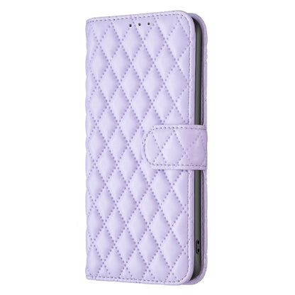 For Samsung Galaxy S25 5G Diamond Lattice Wallet Flip Leather Phone Case(Purple) - Galaxy S25 5G Cases by buy2fix | Online Shopping UK | buy2fix