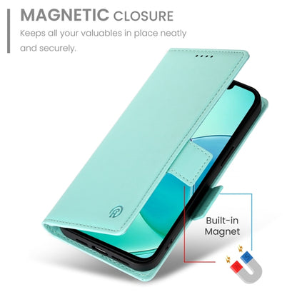 For iPhone SE 2024 Side Buckle Magnetic Frosted Leather Phone Case(Mint Green) - More iPhone Cases by buy2fix | Online Shopping UK | buy2fix