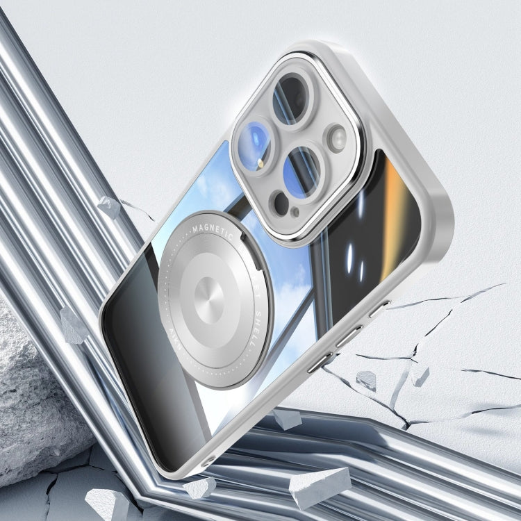 For iPhone 12 Pro Max 360 Holder Magsafe Acrylic Hybrid TPU Phone Case(Grey) - iPhone 12 Pro Max Cases by buy2fix | Online Shopping UK | buy2fix